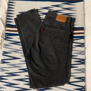 Lev's 501 Skinny Jean - Black Stick Wash